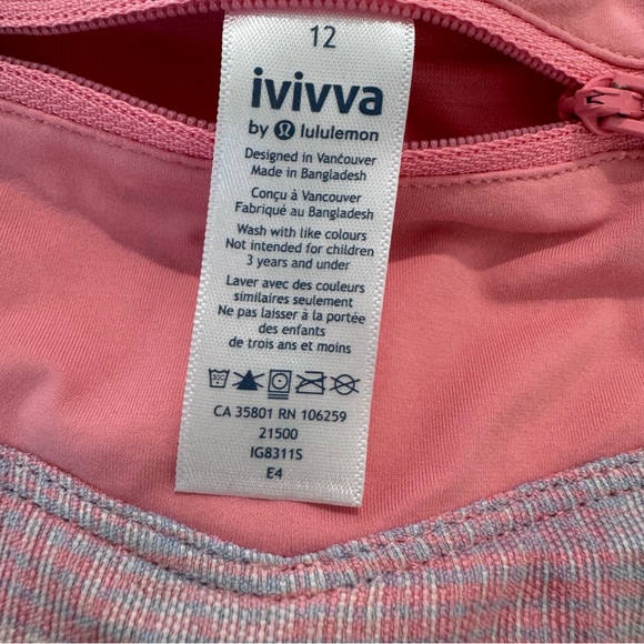 Ivivva Girls Sz 12 Pink Tennis Skirt Skort Undershorts - Picture 3 of 13